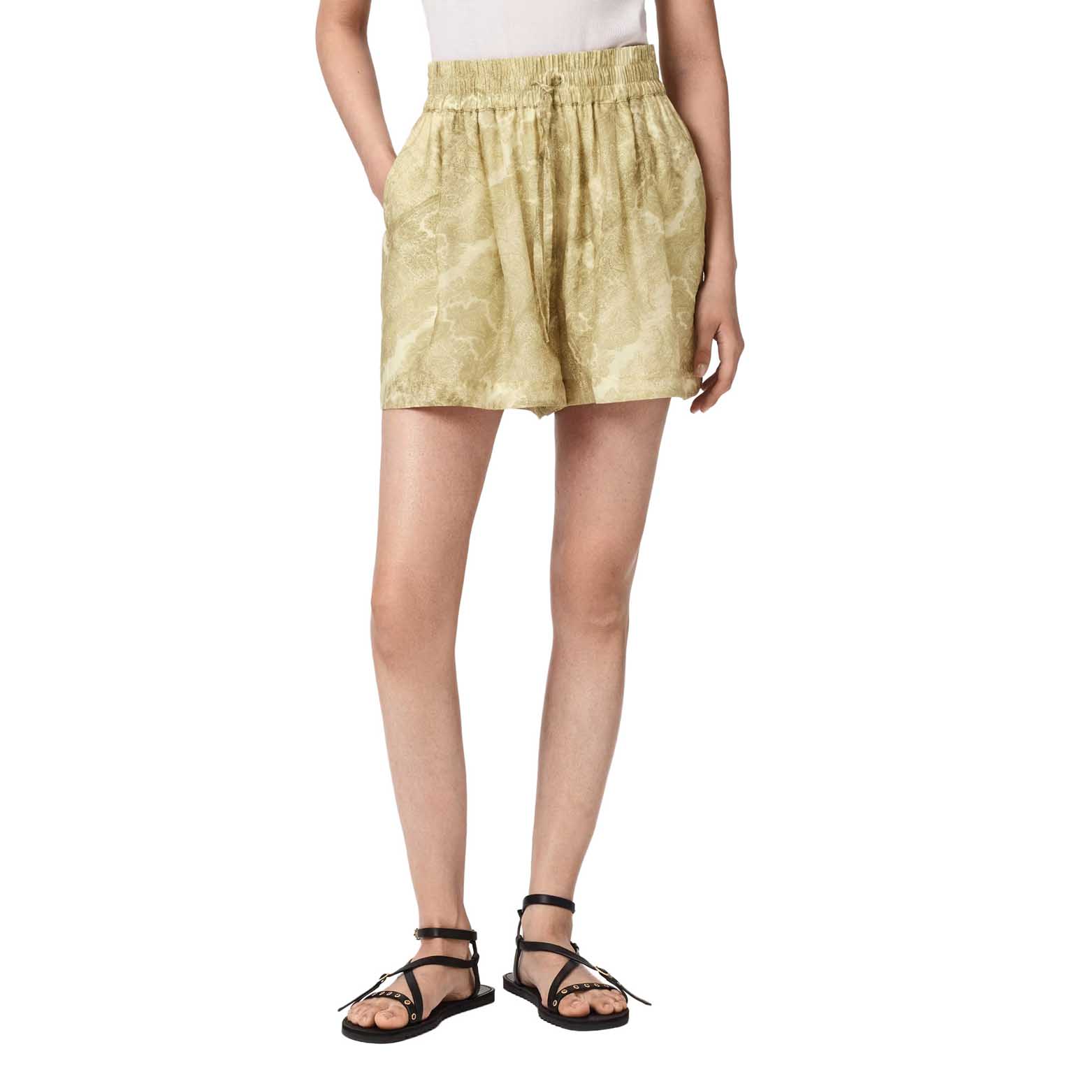 AllSaints Isla High Waist Printed Shorts
